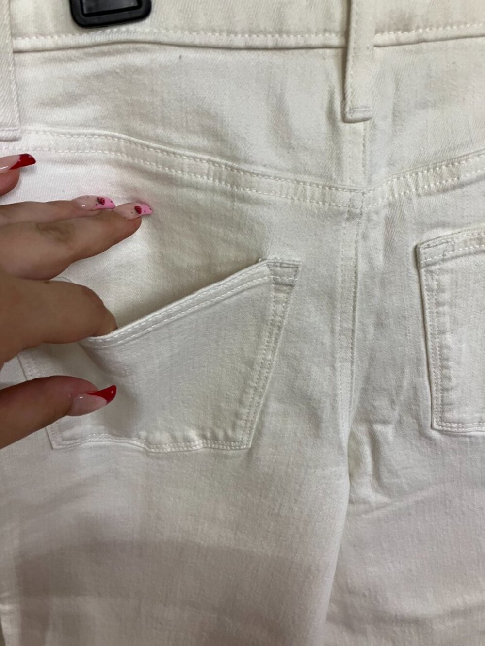 Sonoma Goods For Life Trouser Ankle Jeans Women's Size 4 White High Rise Pockets - Picture 9 of 12